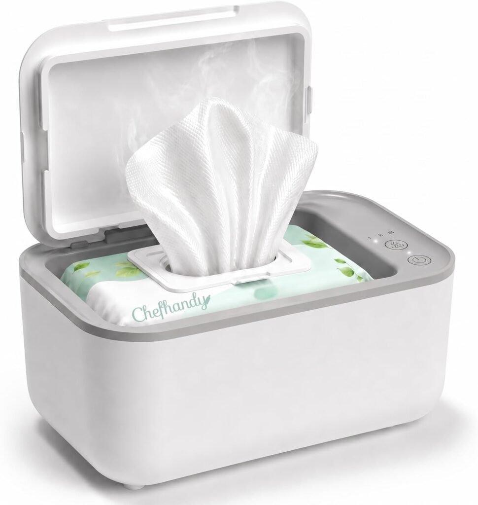 Chefhandy baby wipe warmer, 3-level temperature control, white