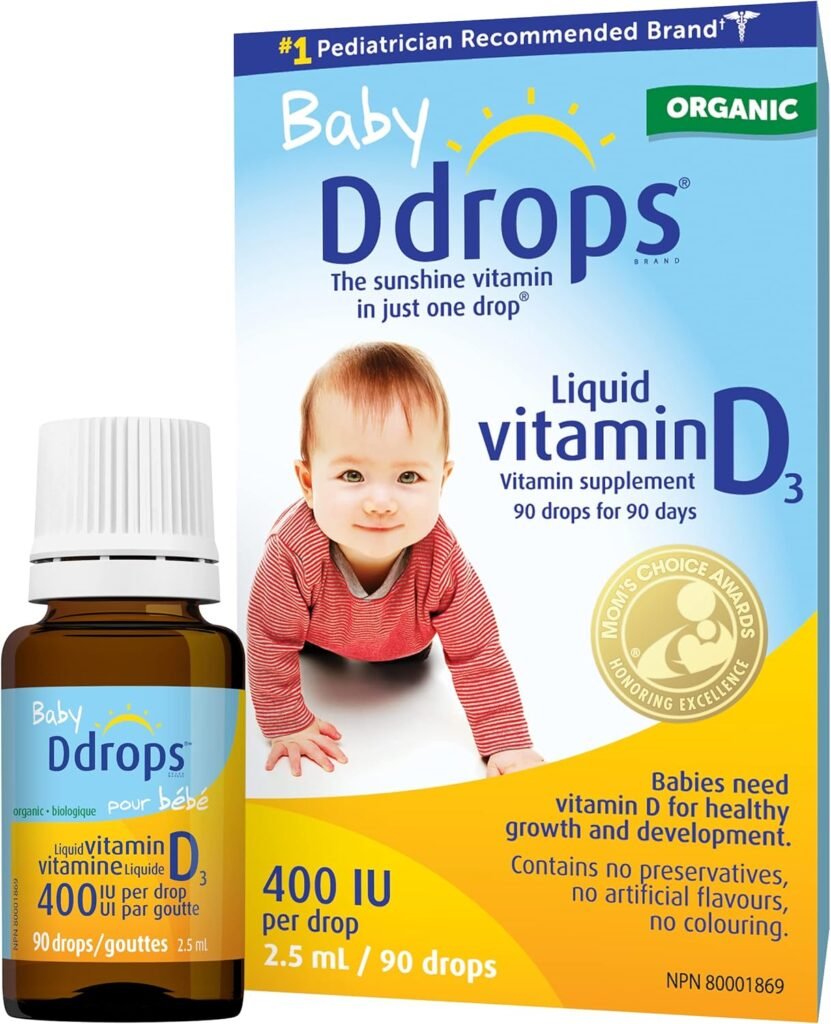Organic Baby Ddrops, 400 IU, vitamin D drops for infants