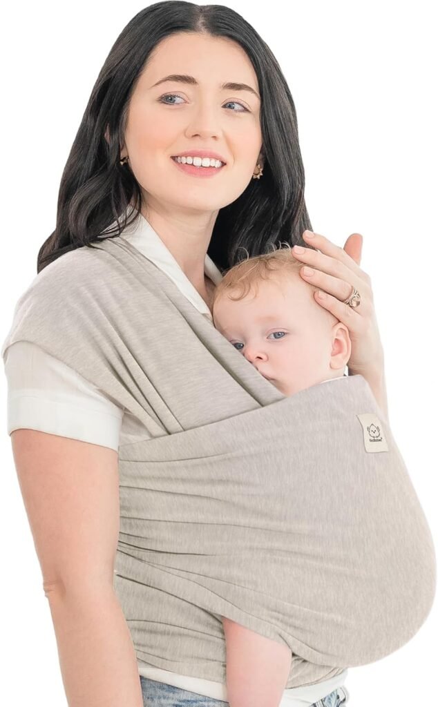 KeaBabies original baby wrap carrier, stone gray