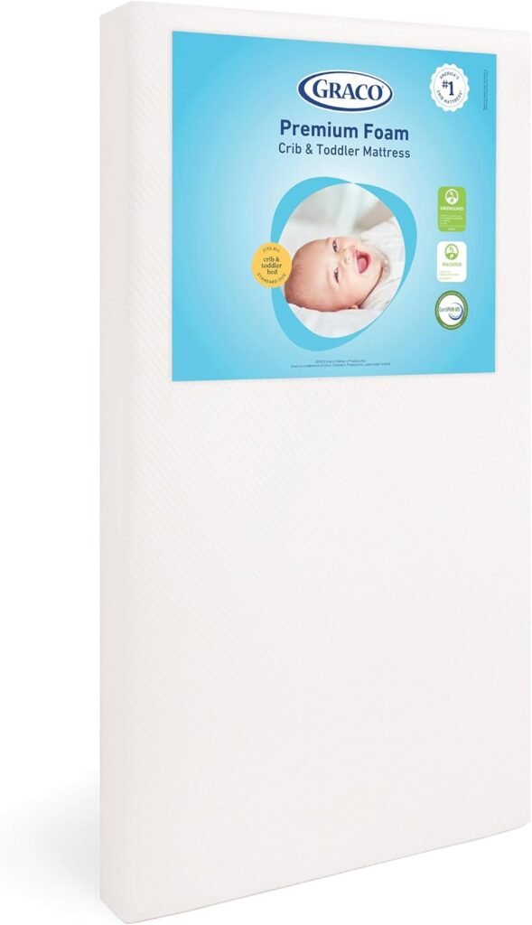 Graco Premium crib and toddler mattress, waterproof washable cover