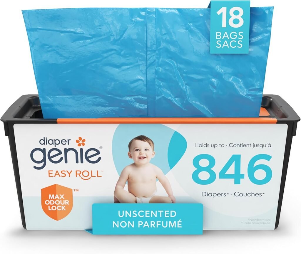 Diaper Genie Easy Roll refill, 18 bags, blue, 1 count
