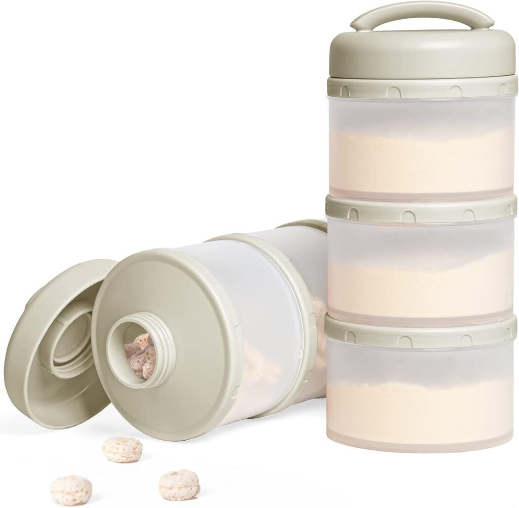 Termichy stackable formula dispenser, warm grey, 2-pack