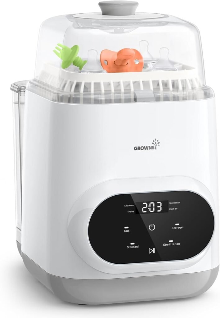 Grownsy EaseClean Bottle Washer Pro, all-in-one bottle washer sterilizer and dryer