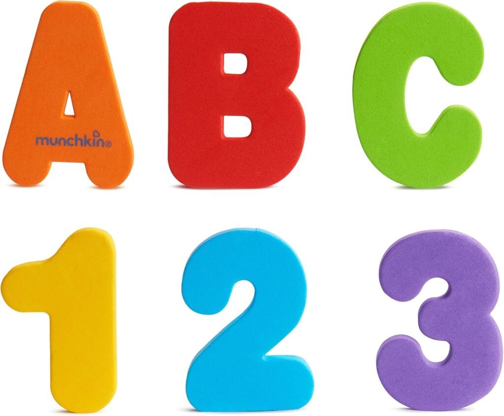 Munchkin bath letters and numbers, 36-piece foam set
