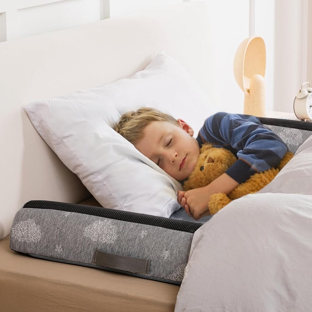 Foam bed rail bumpers for toddlers, waterproof washable cover