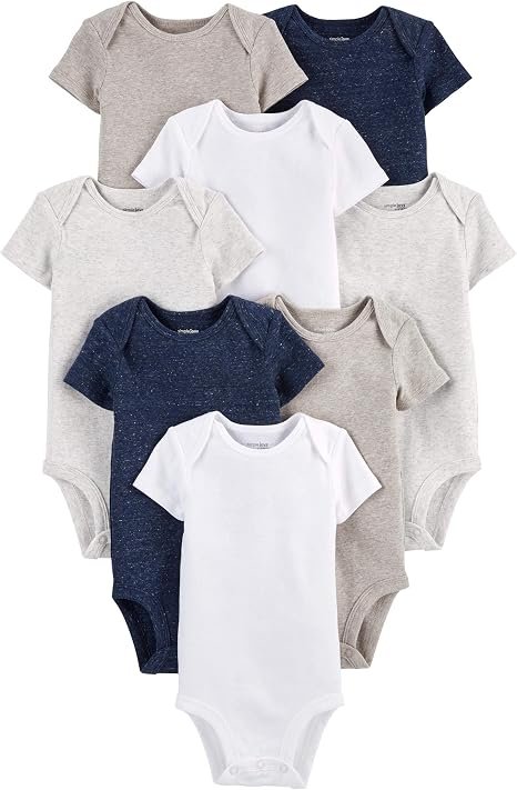 Simple Joys by Carter's short-sleeve bodysuits, 8-pack