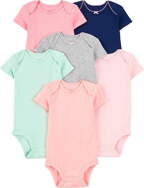 Simple Joys by Carter's short-sleeve bodysuits, 6-pack