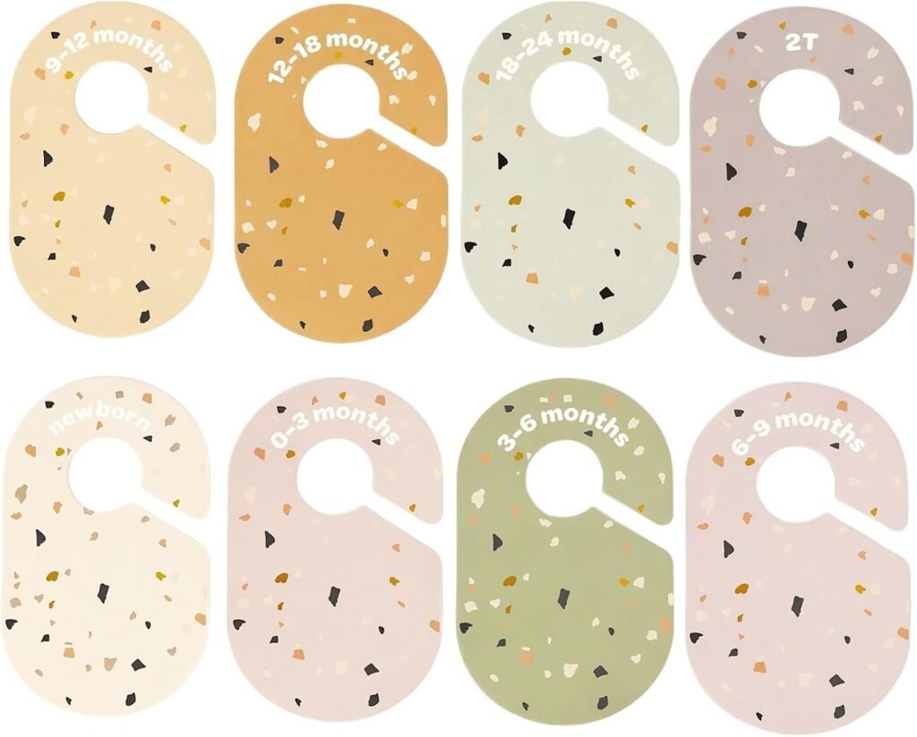 Baby closet dividers, 8-pack, colorful, newborn to 24 months