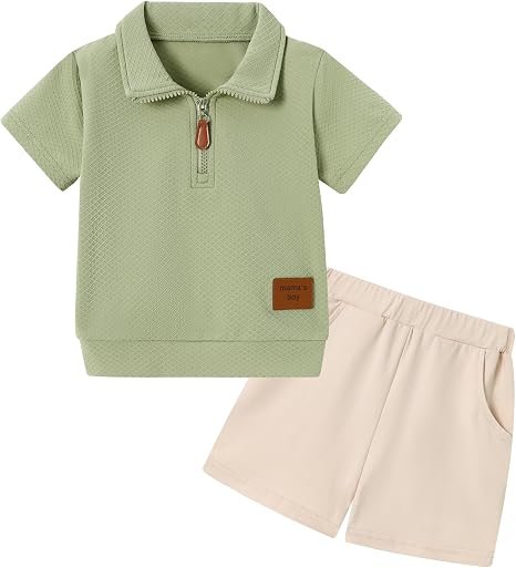 ZOEREA toddler boys 2-piece sweatsuit set, 1-5T