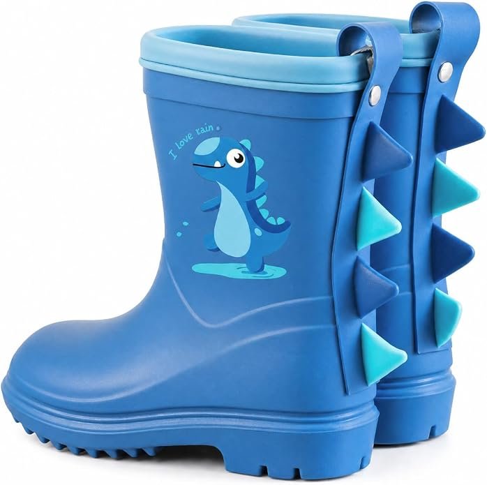 JiAmy toddler waterproof rain boots, 2-7 years
